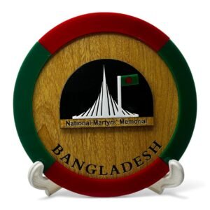 Bangladesh Martyr Bangladesh National Martyrs’ Memorial Monument Round Monogram for Table or Desk with stand 6 inch