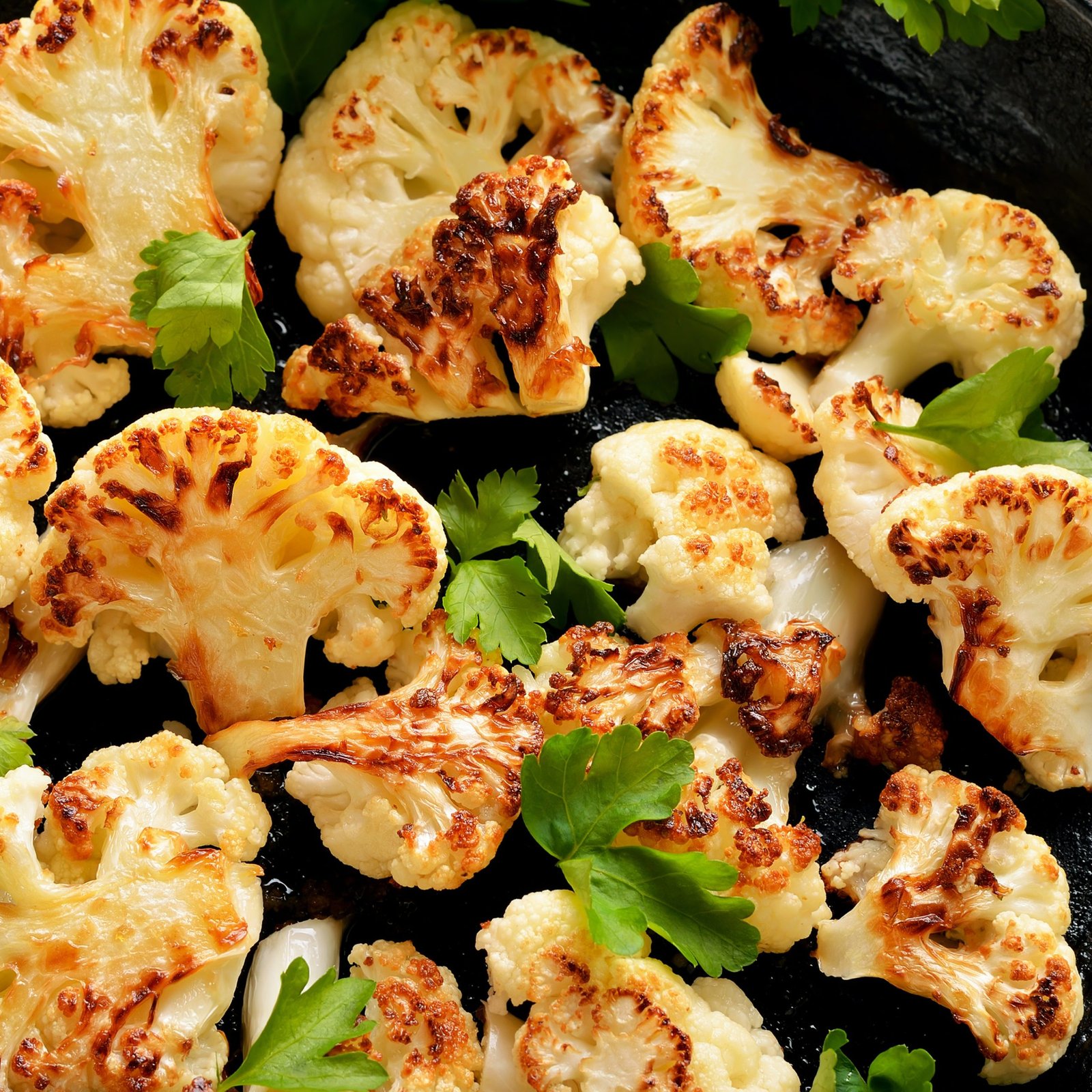 harvested cauliflower heads ready for cooking and market use